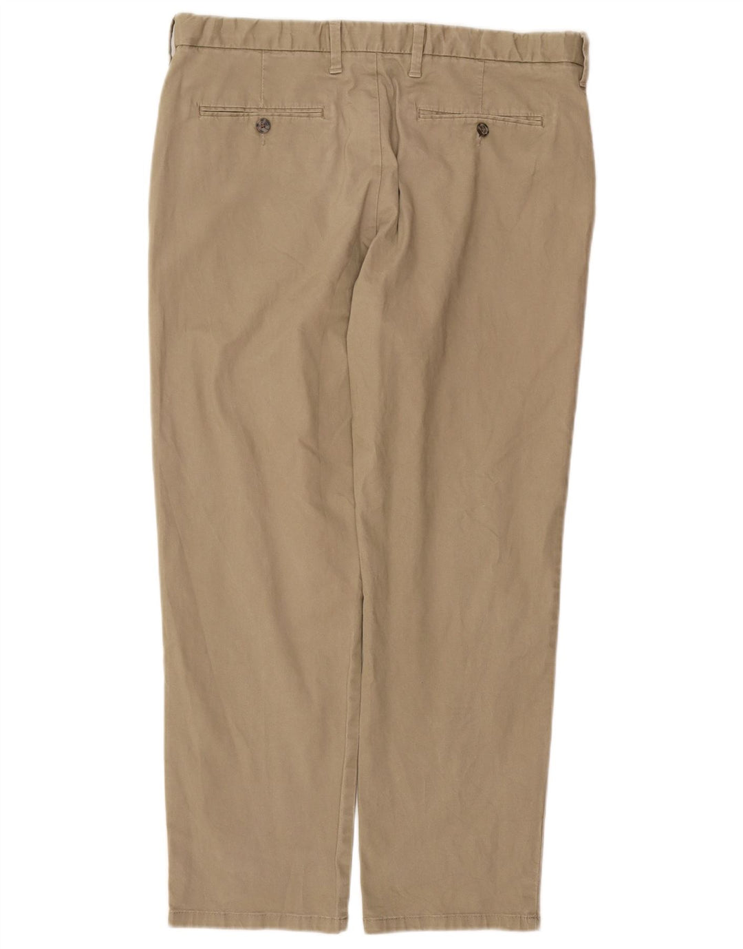 Pantaloni chino dritti regolari da uomo Marks & Spencer W36 L29 cotone beige