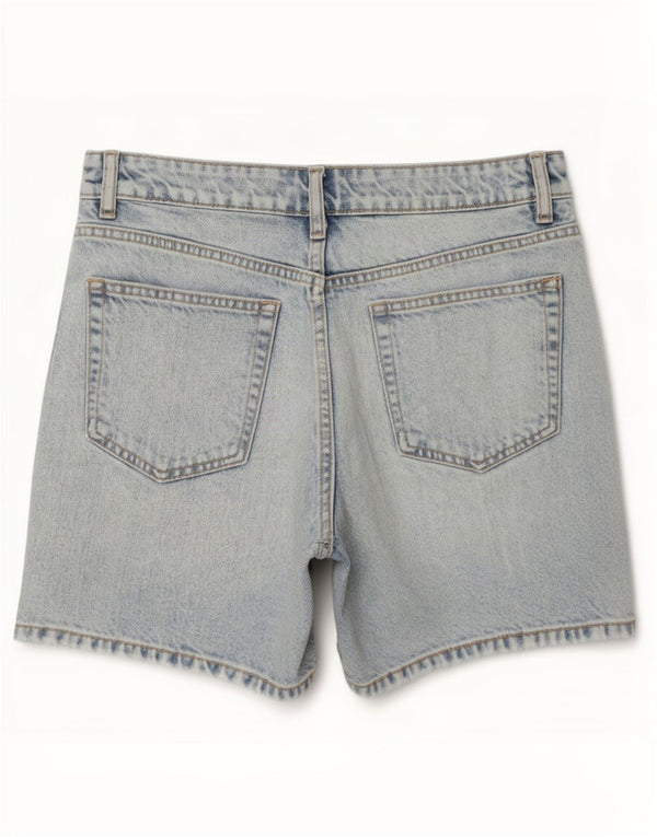 Pantaloncini di jeans larghi a vita alta da donna Zara EU 36 XS W26 cotone blu