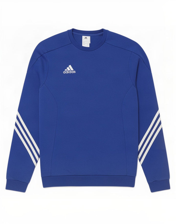 Felpa Adidas Uomo Maglione Piccolo Blu Cotone