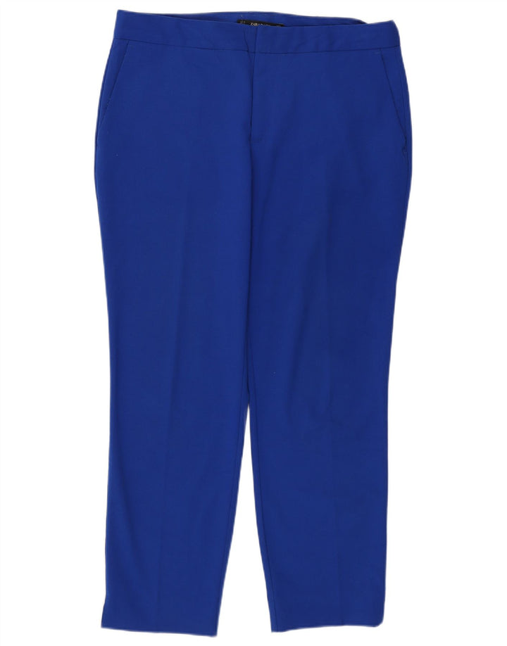 Pantaloni skinny corti da donna Zara EU 40 medi W30 L26 poliestere blu