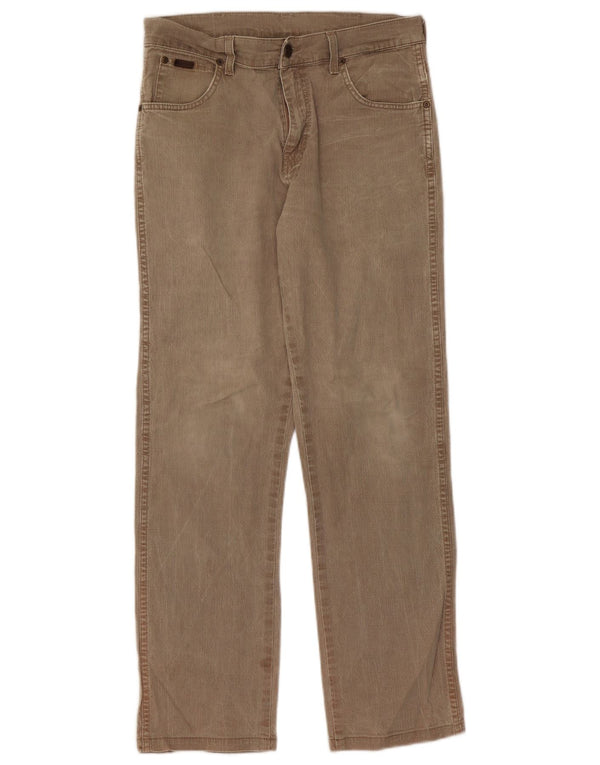 Pantaloni casual dritti elasticizzati Texas da uomo Wrangler W32 L32 cotone beige