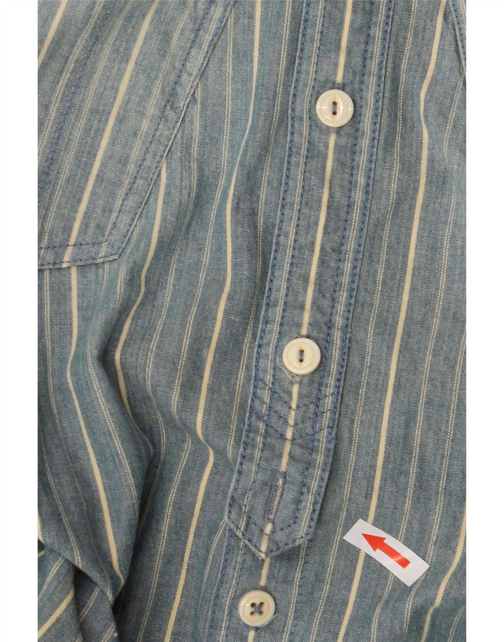 Camicia Levi's Uomo in cotone rigato Blu Medio