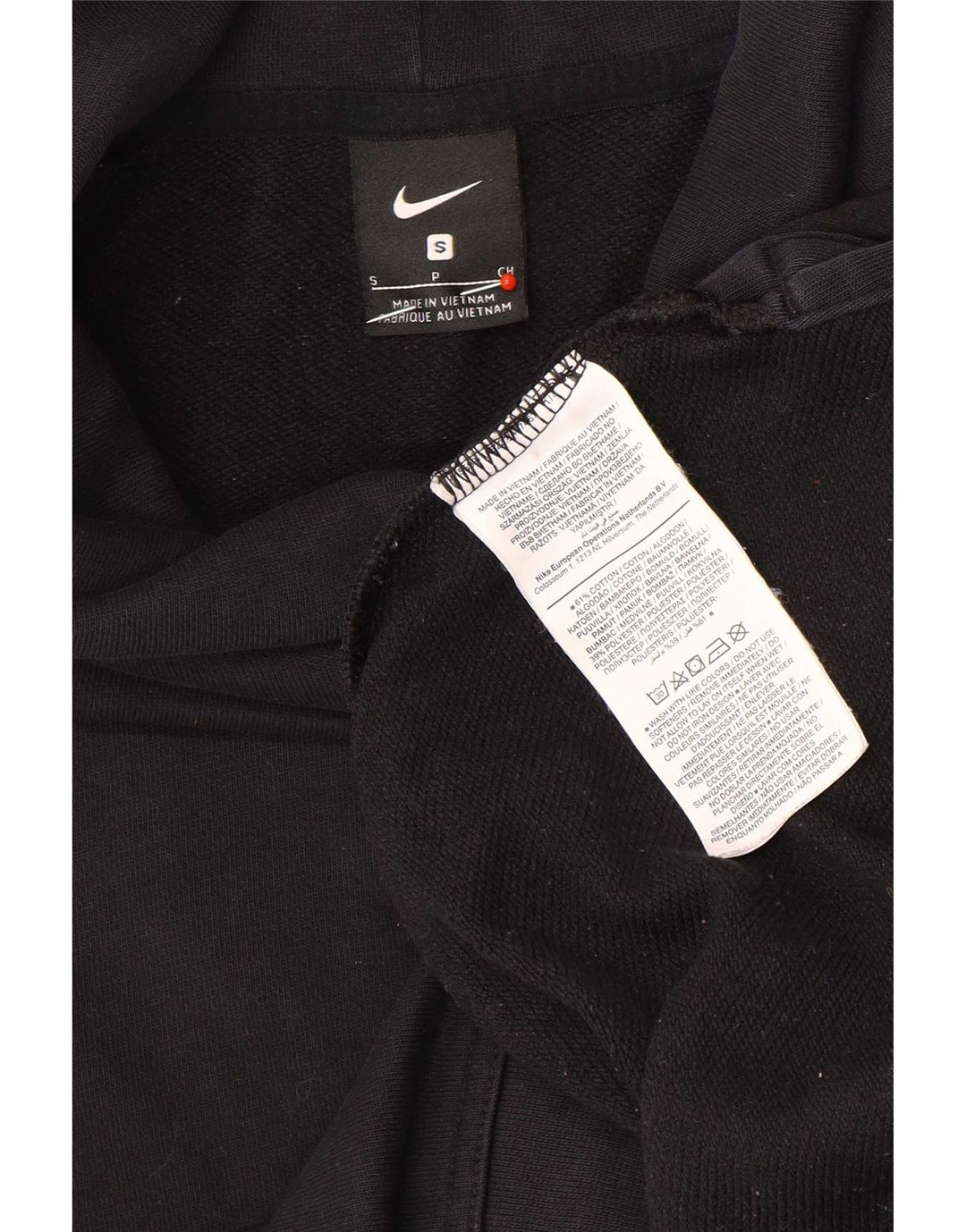 Felpa oversize con grafica Nike da donna UK 10 piccola in cotone nero