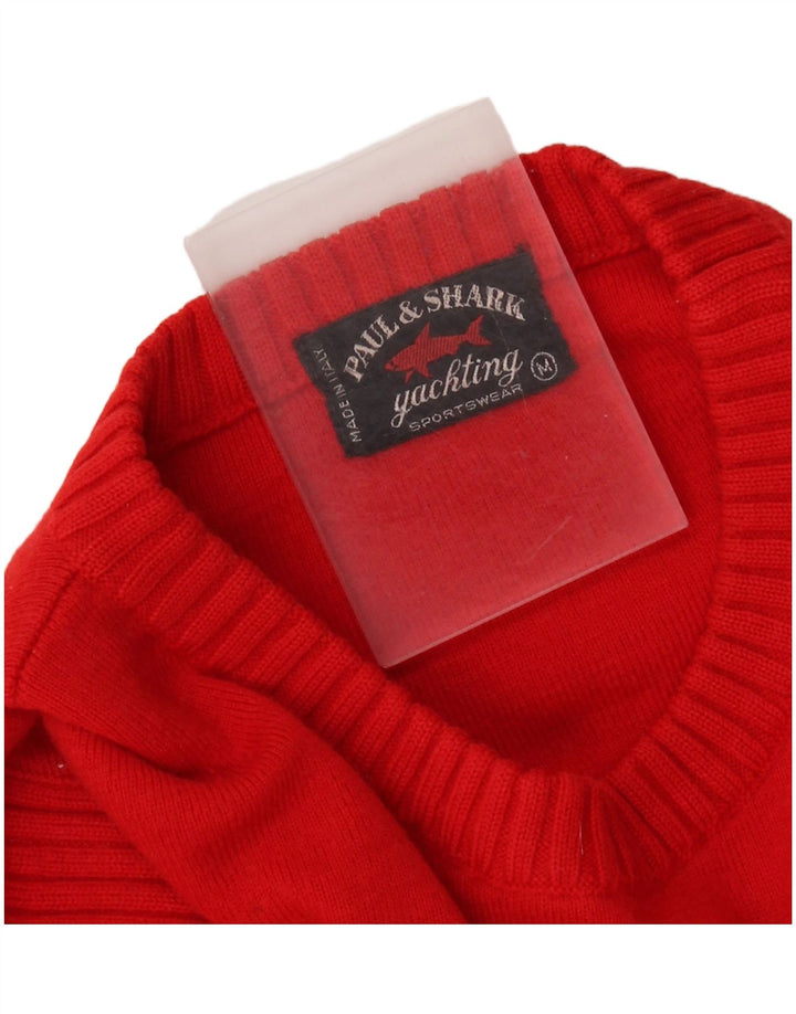 PAUL & SHARK Maglione da uomo girocollo stile yachting in lana vergine rosso medio