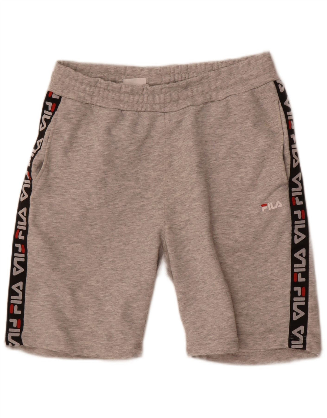 Pantaloncini sportivi grafici da uomo Fila Small in poliestere color block grigio