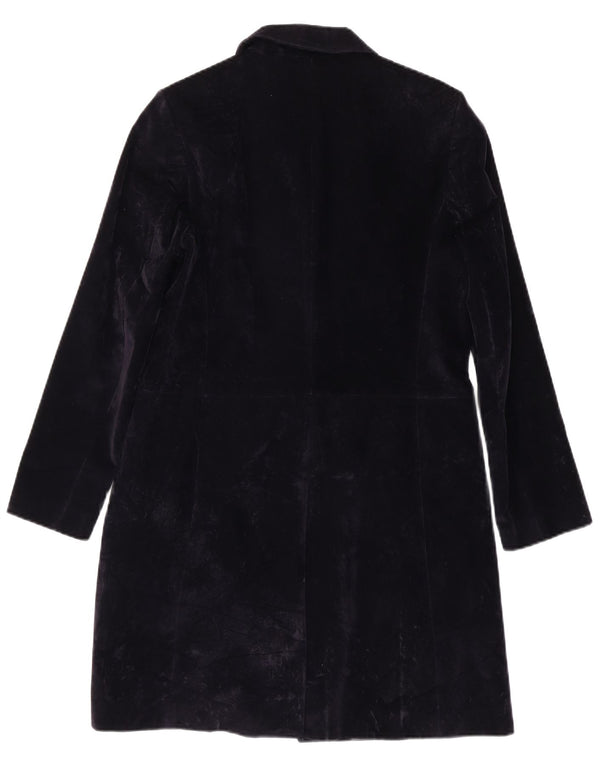 Soprabito in velluto da donna Stefanel UK 10 piccolo cotone blu navy
