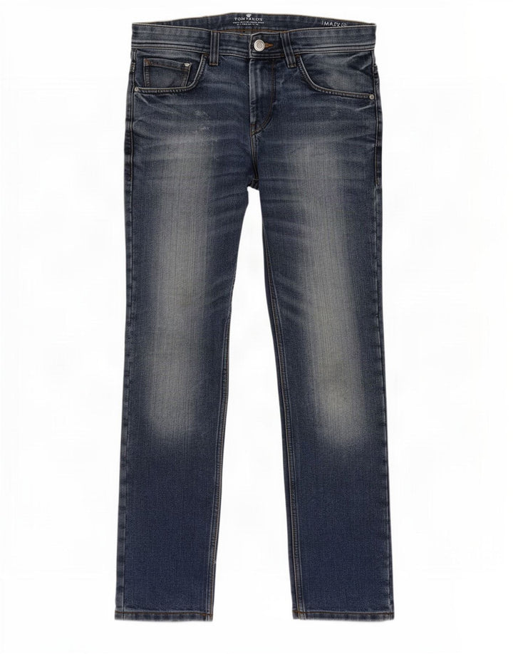 Jeans dritti da uomo Tom Tailor W30 L29 cotone blu navy