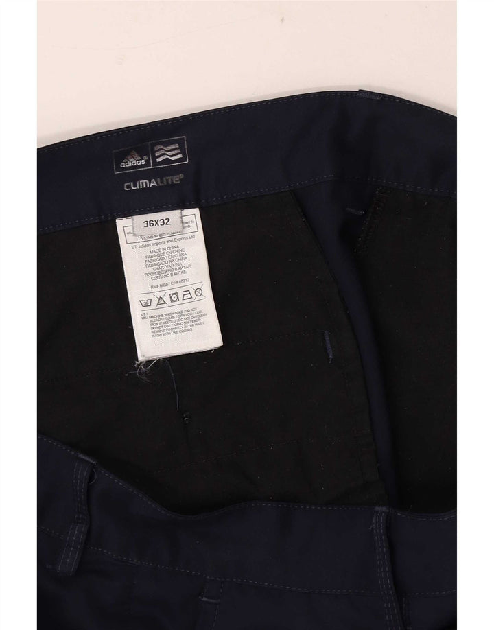 Pantaloni chino Adidas Uomo Climalite W36 L29 poliestere blu navy