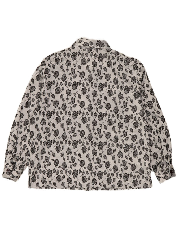 La tua camicia da donna Sixth Sense UK 14 Grande poliestere floreale bianco