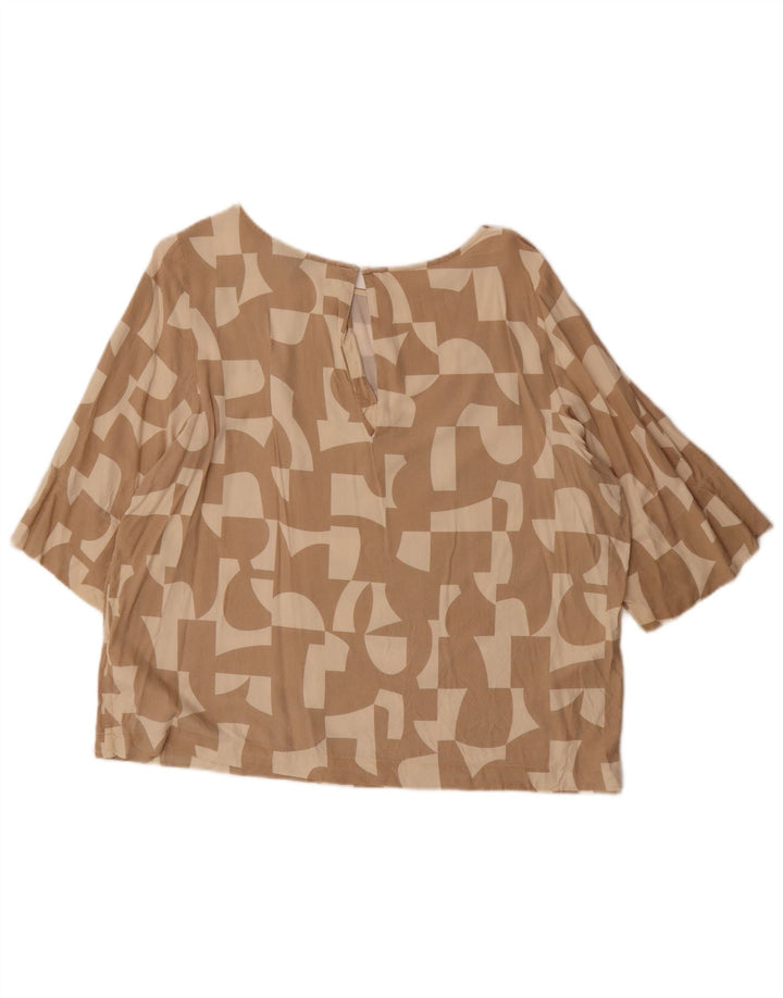 Gant Camicetta oversize da donna Top UK 8 Piccola viscosa geometrica beige