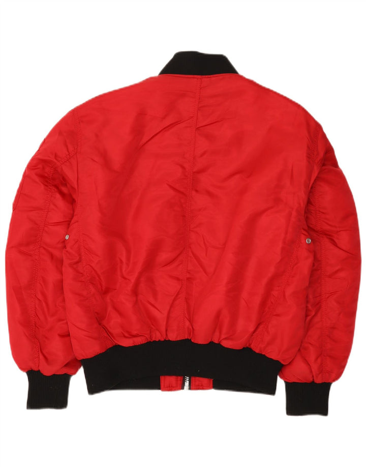 Giubbotto bomber da uomo Zara UK 36 piccolo nylon color block rosso