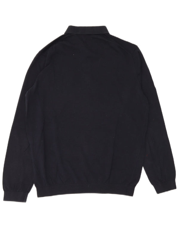 Massimo Dutti Maglione da uomo con collo alto XL in cotone blu navy