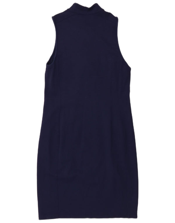 Abito tubino senza maniche da donna Ralph Lauren UK 14 grande viscosa blu navy