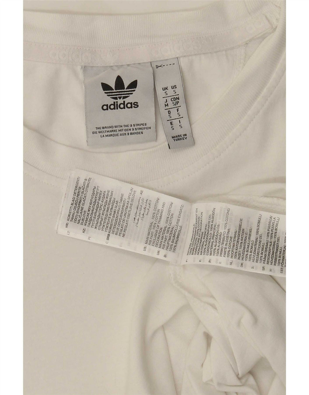 T-shirt da uomo Adidas Top Small in cotone bianco