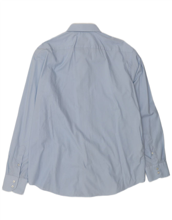 Camicia HUGO BOSS vestibilità regolare da uomo taglia 44 17 1/2 XL cotone blu