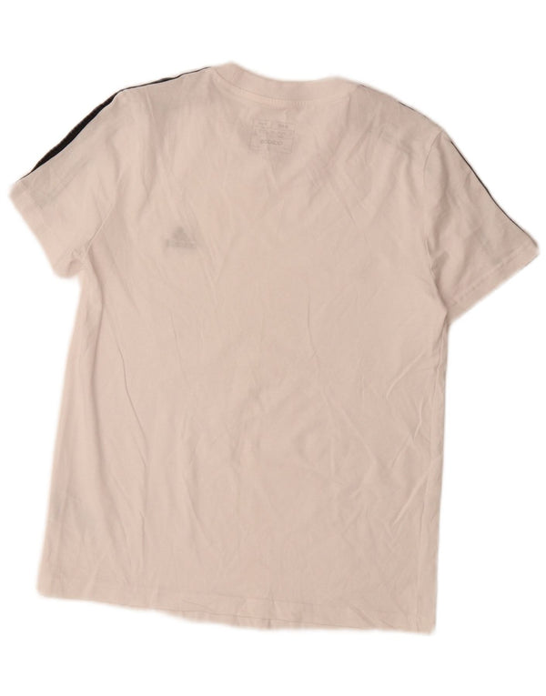 T-shirt Adidas da donna slim fit UK 12/14 cotone bianco medio