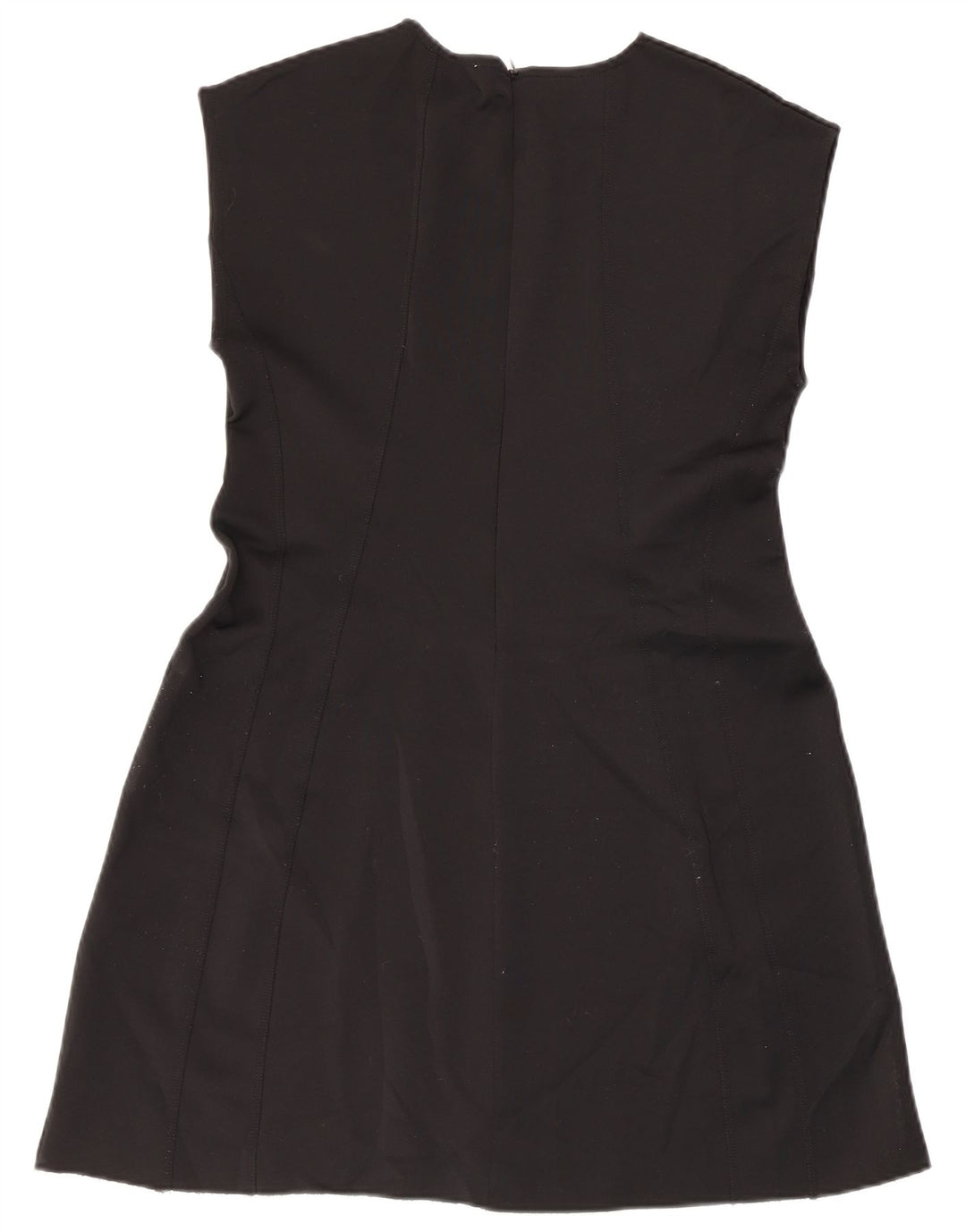 Abito a trapezio senza maniche da donna Zara UK 14 grande poliestere nero