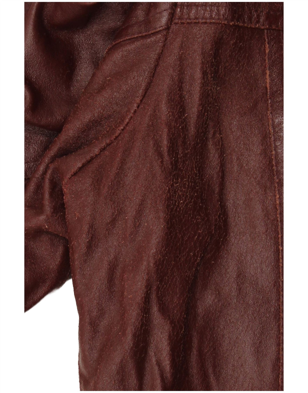 Giacca blazer in pelle da uomo a 4 bottoni VINTAGE IT 50 grande in pelle bordeaux