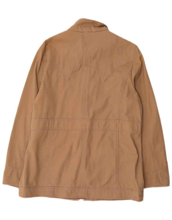 Paco Mens Utility Jacket UK 40 Large Brown Cotton