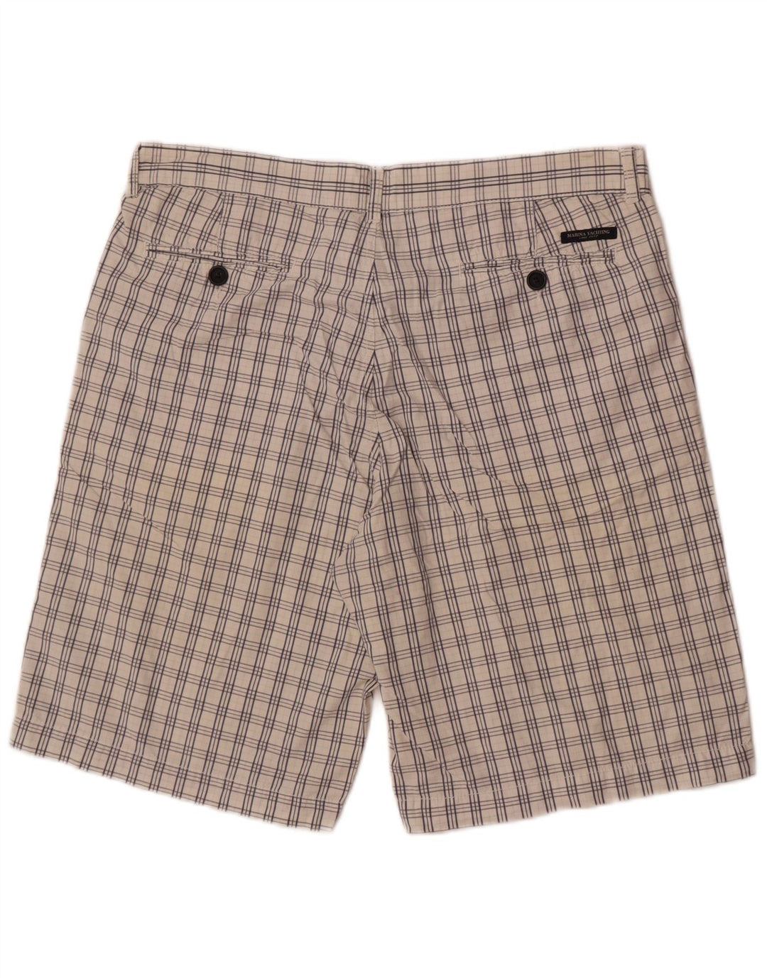 Pantaloncini chino da uomo Marina Yachting IT 50 Large W36 a quadri bianchi