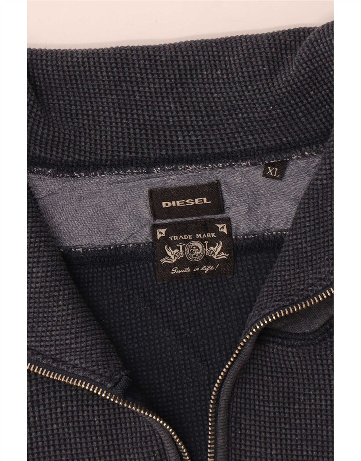 Giacca da ginnastica da uomo Diesel XL in cotone blu navy