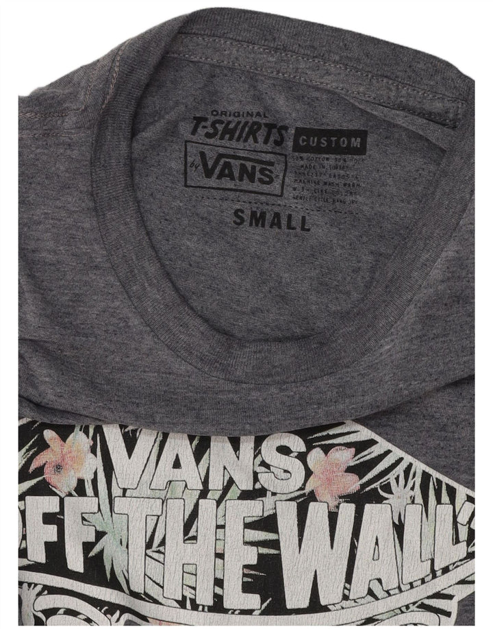 T-shirt grafica personalizzata da uomo VANS Top piccola in cotone blu navy