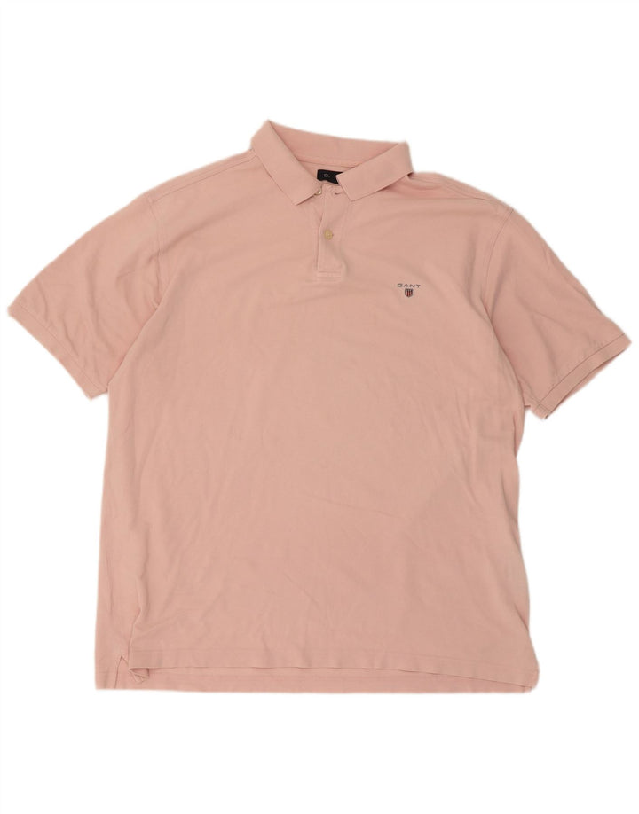 Polo da uomo Gant 2XL in cotone rosa