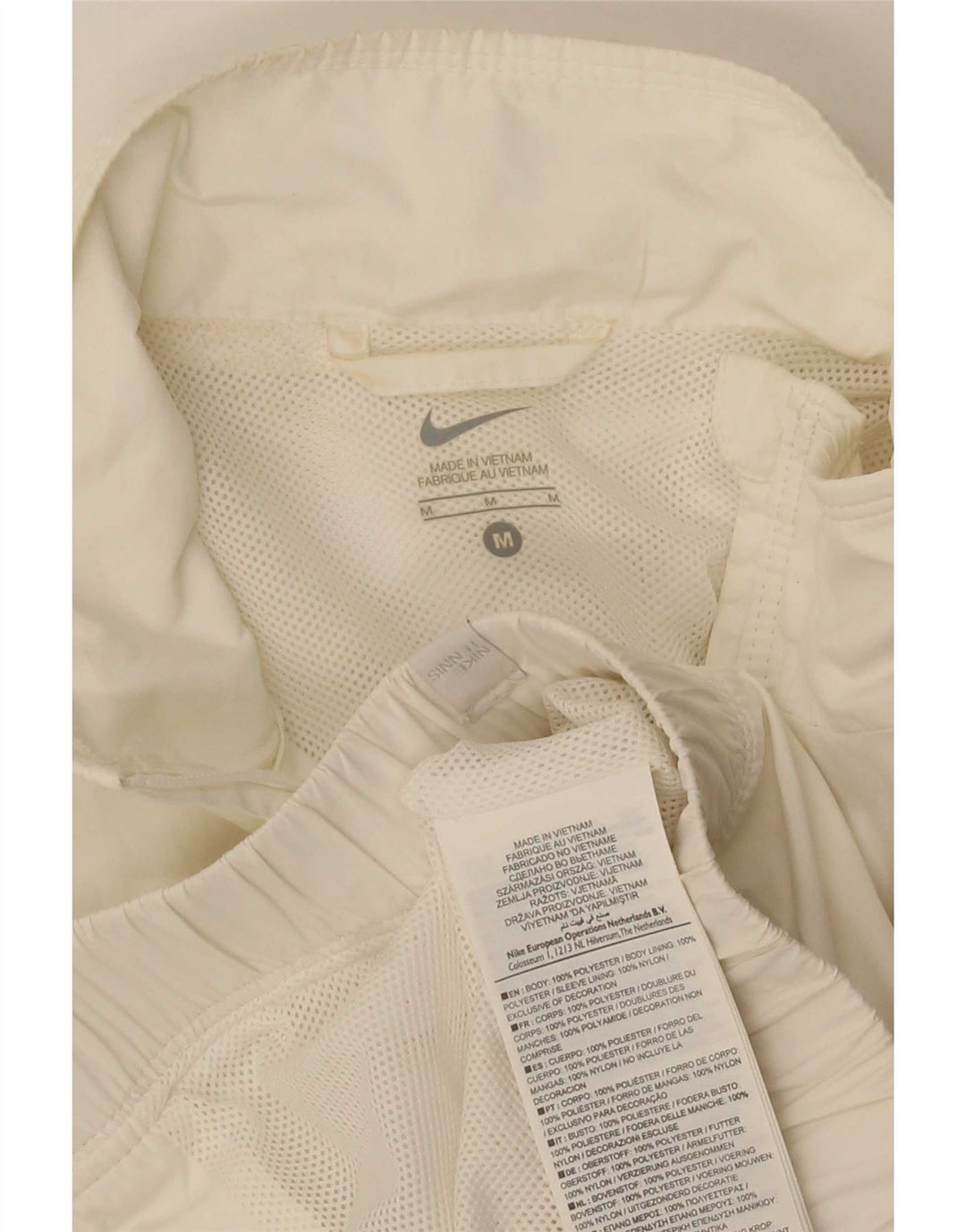 Giacca da tuta da donna Nike UK 12 Poliestere color block bianco medio