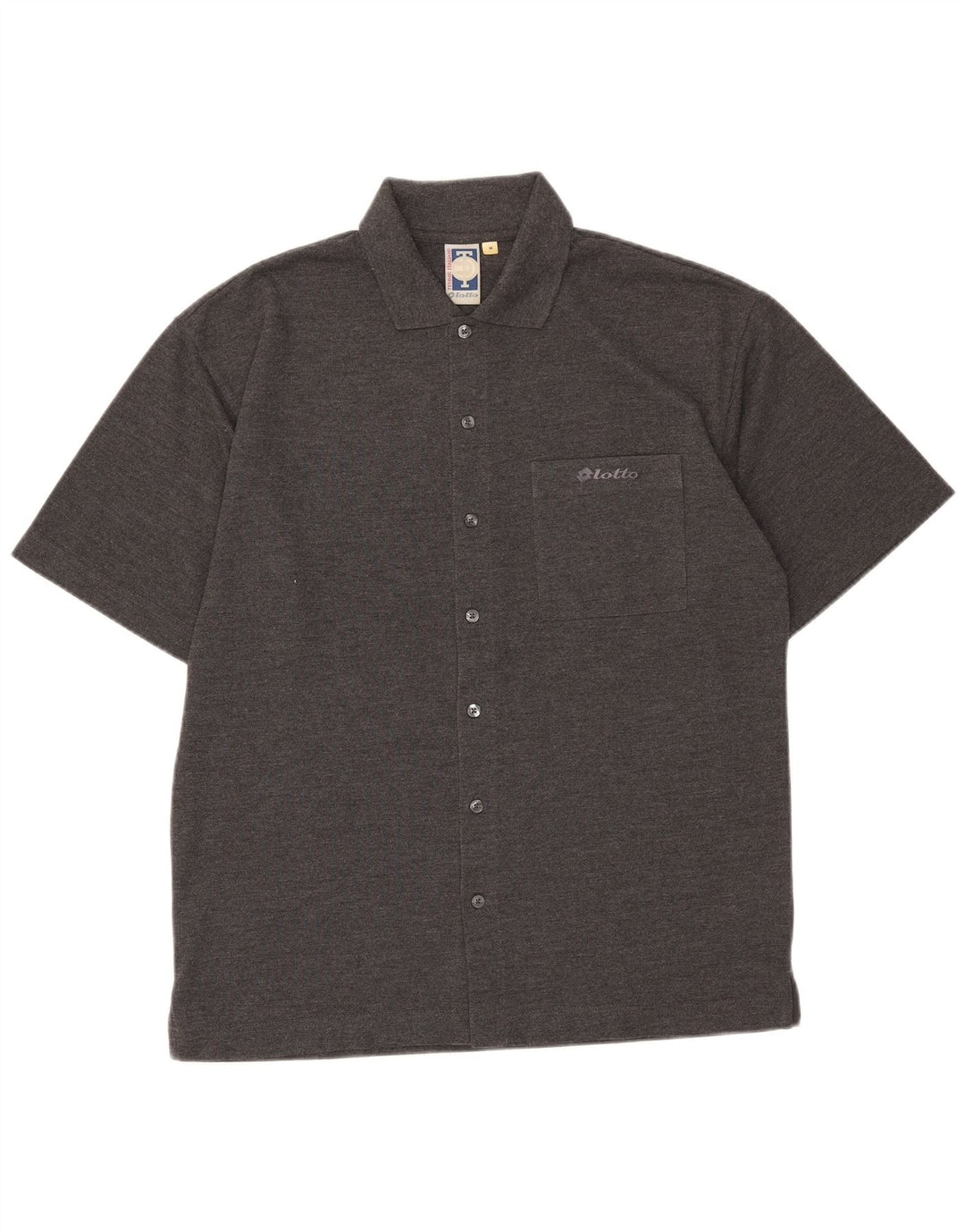LOTTO Mens Short Sleeve Shirt Medium Grey Polyester