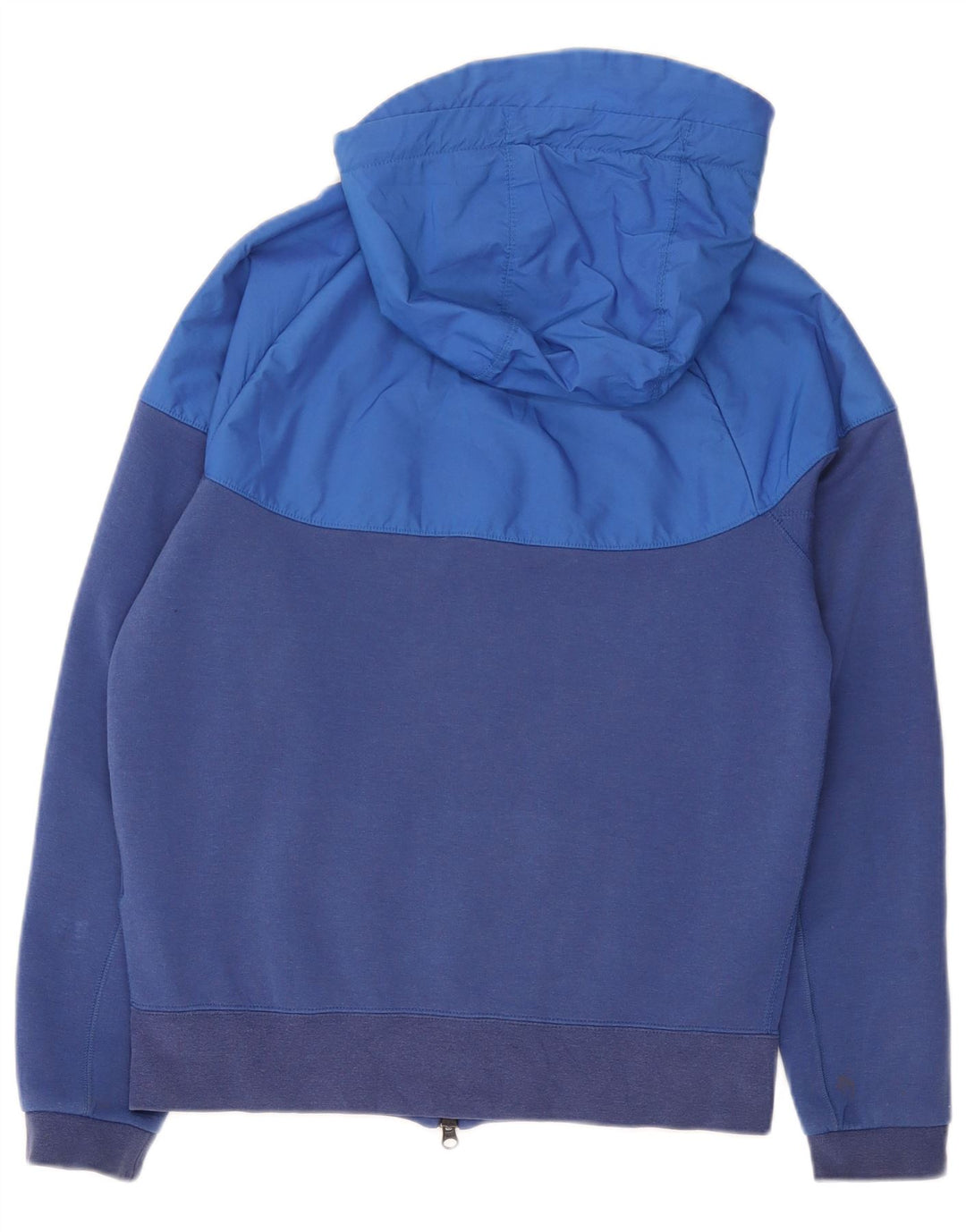 Felpa con cappuccio e zip Nike da uomo, piccola, in cotone color block blu