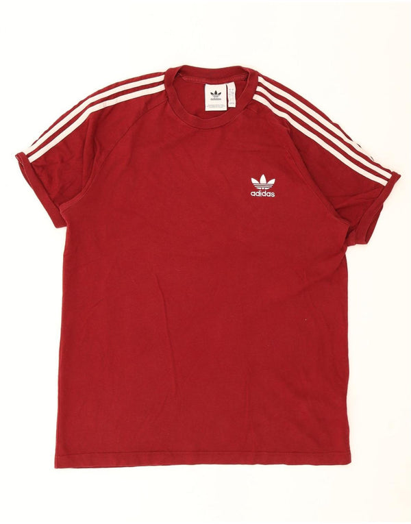 T-shirt da uomo Adidas Top Large rossa in cotone