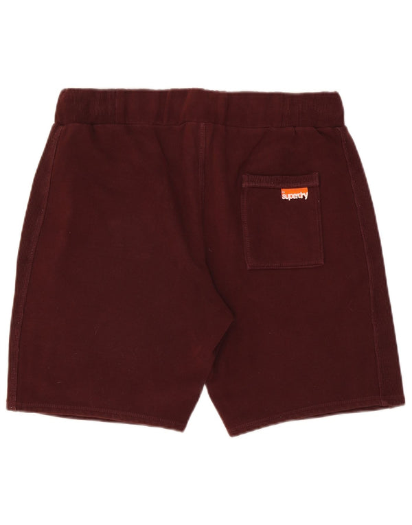 Pantaloncini sportivi da uomo Superdry in cotone bordeaux medio