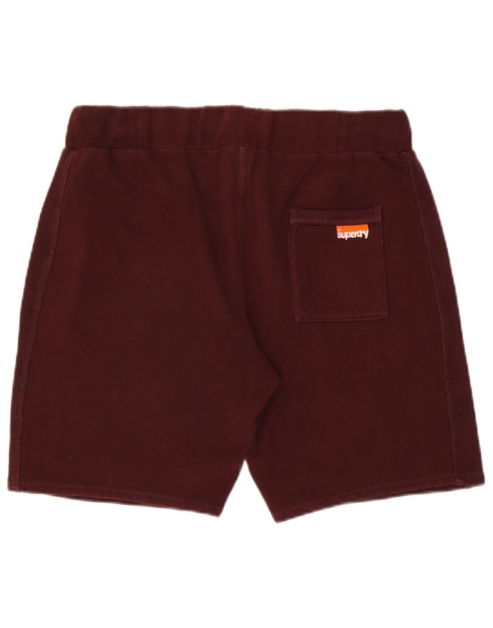 Pantaloncini sportivi da uomo Superdry in cotone bordeaux medio