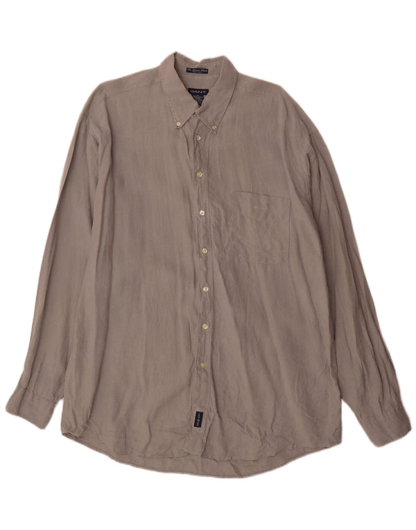 Camicia da uomo Gant XL in lino grigio