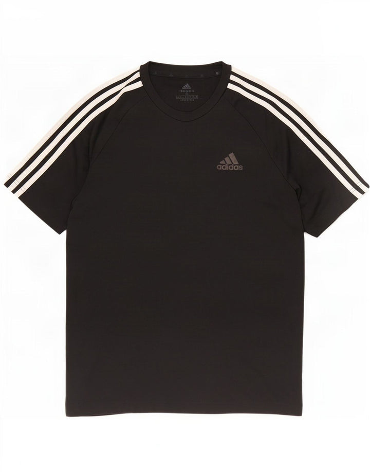T-shirt Adidas Aeroready da uomo piccola piccola in poliestere nero