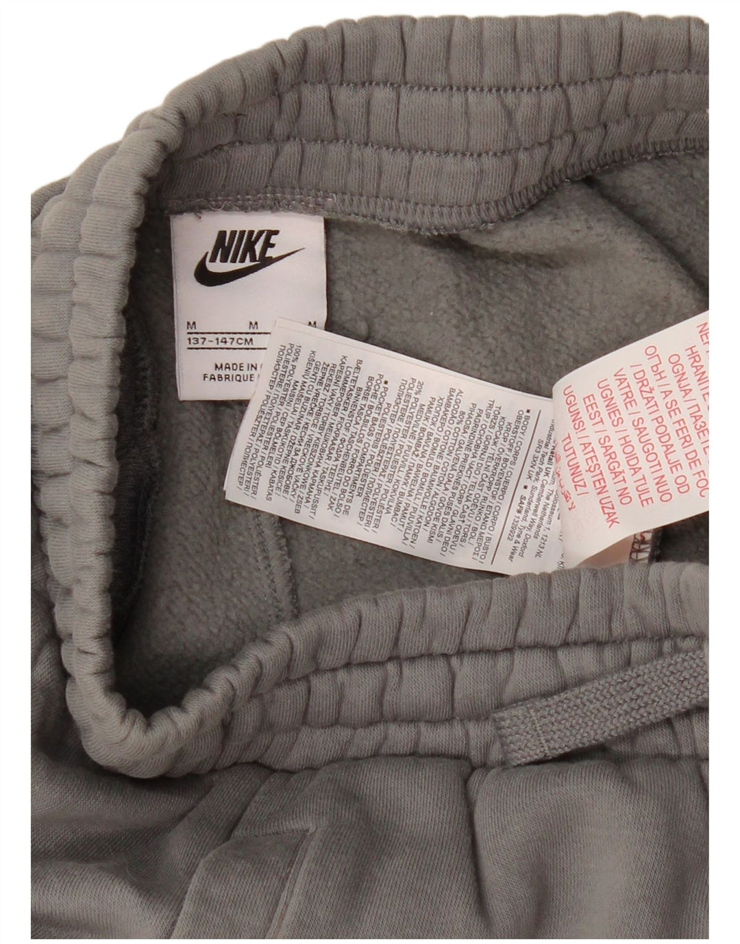 Pantaloncini sportivi NIKE da bambino 10-11 anni in cotone grigio medio