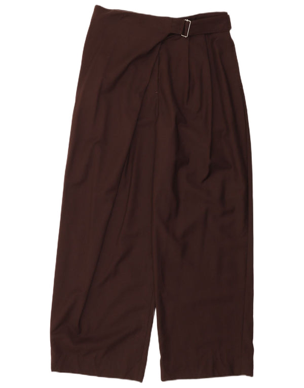 Pantaloni chino a gamba larga a vita alta da donna Cos EU 38 medio W30 L29 Borgogna