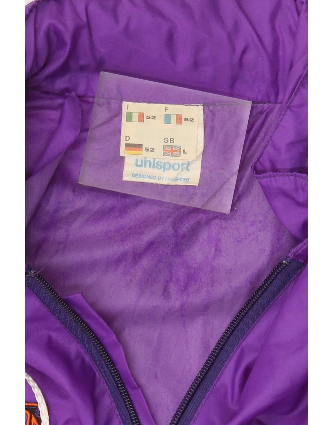Giacca antipioggia grafica da uomo Uhlsport UK 40 Large Viola Colourblock in poliammide