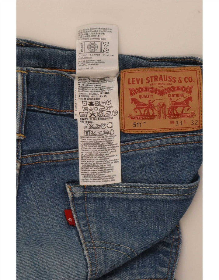 Jeans Levi's Uomo 511 Slim W34 L32 Cotone Blu