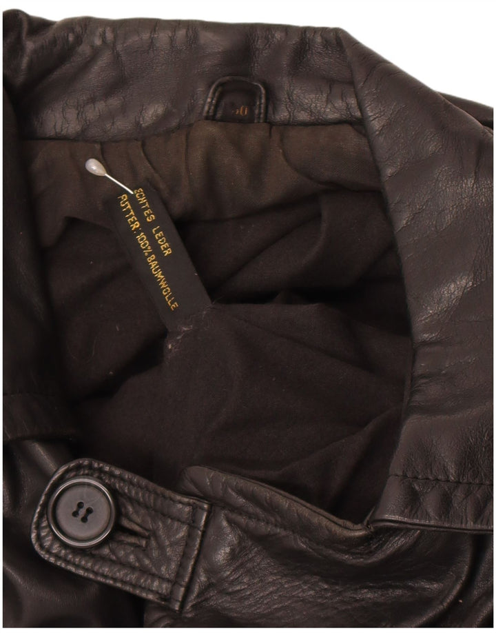 Giacca in pelle vintage da uomo EU 50 grande in pelle nera