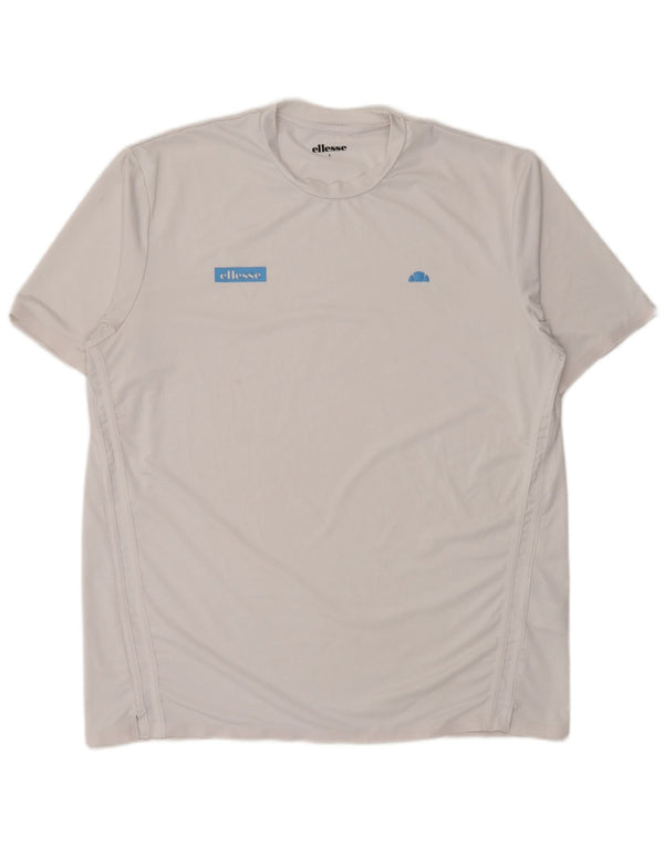T-shirt da uomo Ellesse Top grande in poliestere bianco
