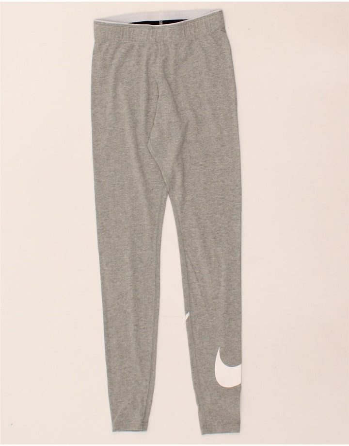 NIKE Womens Graphic Leggings UK 4 XS  Grey Cotton Vintage Nike and Second-Hand Nike from Messina Hembry 