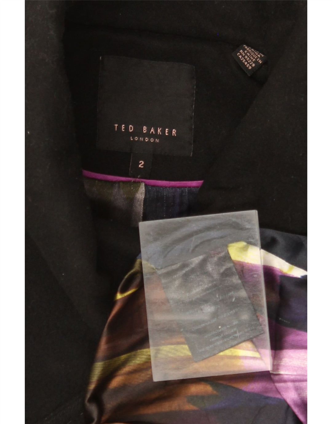Trench da donna TED BAKER taglia 2 piccolo in lana nera