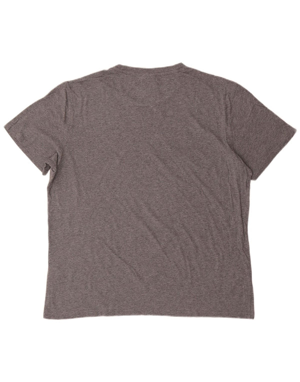 T-shirt grafica da uomo Champion Top 2XL cotone chiazzato grigio