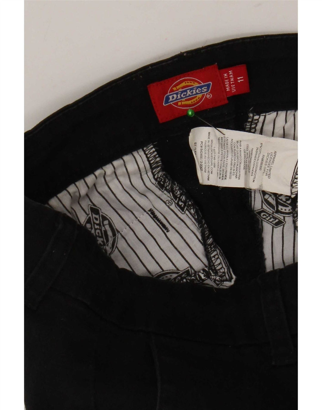 Pantaloncini chino da donna Dickies US 11 Large W32 cotone nero