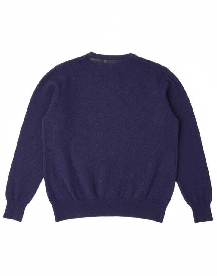 FRED PERRY Womens Crew Neck Jumper Sweater UK 18 XL Navy Blue