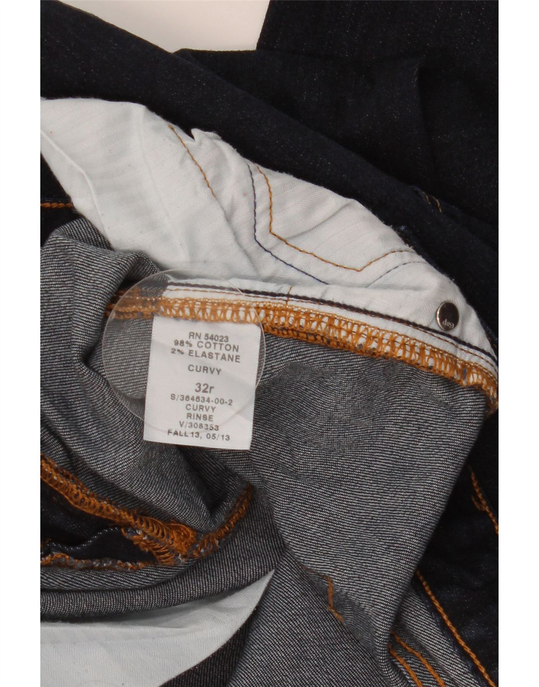 Jeans svasati Curvy da donna GAP W32 L33 cotone blu navy