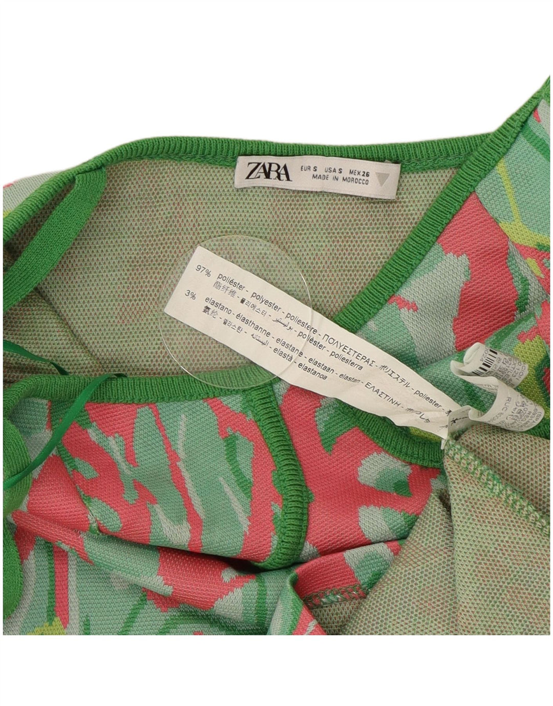 Abito tubino Zara da donna con motivo astratto UK 8 piccolo multicolore