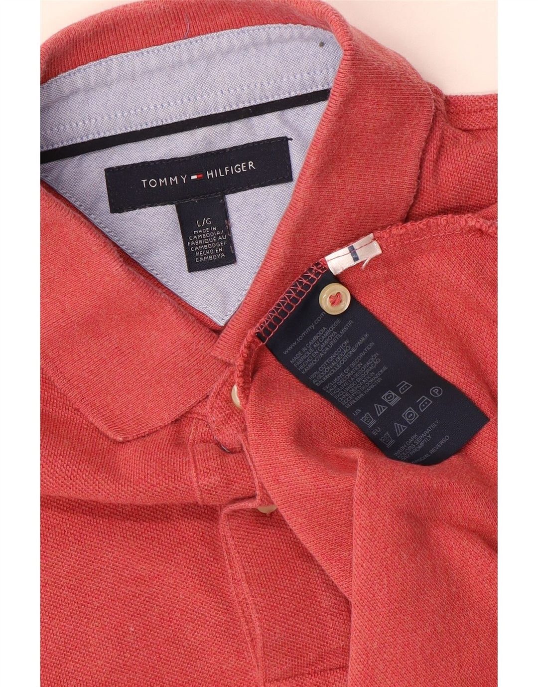 Polo da uomo Tommy Hilfiger grande rossa in cotone