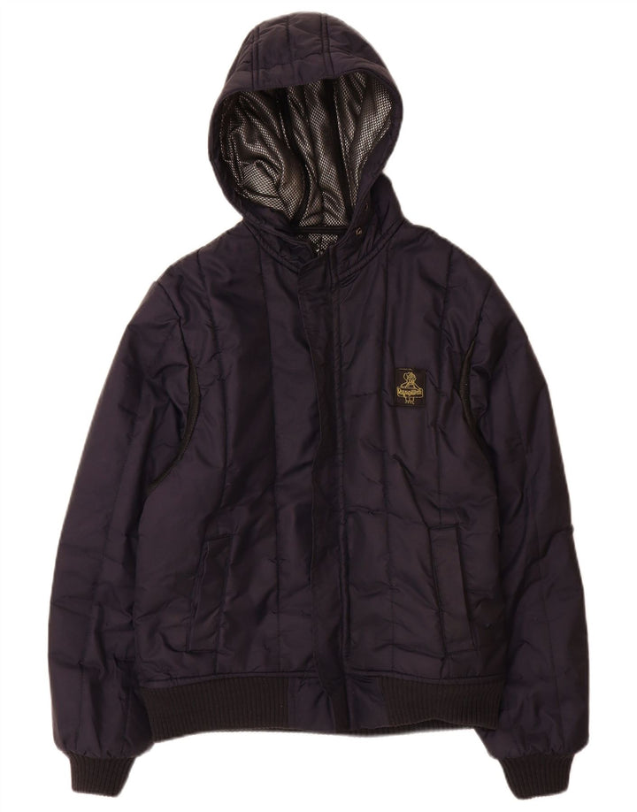 Refrigiwear Giubbotto Imbottito con Cappuccio da Bambino 13-14 Anni Large Blu Navy in Poliammide